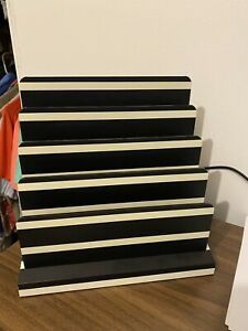 SEE JANE WORK - Letter Sorter ORGANIZER - BLACK/White Stripe. Item 37299