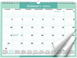 Sweetzer &amp; Orange 2021 Calendar. 18 Month Office Wall Calendar Jan 2021-June 202