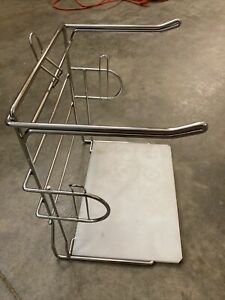 Chrome T-Shirt Shopping Bag Rack Stand Store Holder Dispenser Grocery Bagging
