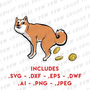 Dodge Coin SVG Shibu Inu Pooping Vector