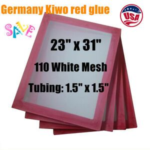 6Pack 23&#034; x 31&#034; Aluminum Screen Printing Screens Frame 110 White Mesh AAA Grade
