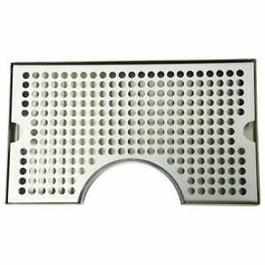 Stainless Steel Drip Tray - Surface Mount 12&#034; x 7&#034; No Drain Surface Mount Beer