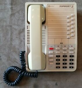 Vintage Beige Mitel Superset 3 Telephone 9173-000-021-NA REV. B.1 Business Phone