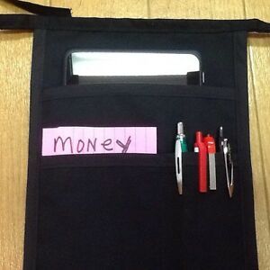 Black Side Hip Utility Apron  Bar Waiter Waitress Money Pouch Bar Pub Taverns