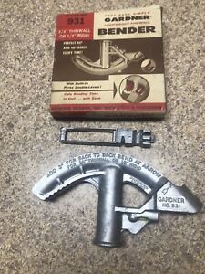 Gardner Bender 931 B Conduit Bender,3/4&#034; EMT 1/2” Rigid + Shears Knife Sharpener