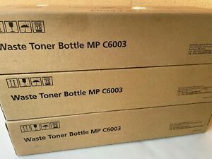 LOT OF 3 x Ricoh Waste Toner Bottles MP C6003 416890 D860-01 GENUINE ***NEW***