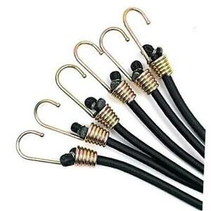 Dajia Heavy Duty Black Bungee Cords with Hooks 3/8&#034;x 36&#034; 10mm Industrial