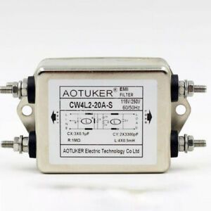 CW4L2-20A-S Power Supply EMI Filter Module Single Phase 220V Terminal Power Line