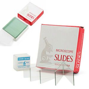 US SWIFT 72PCS Pre-cleaned Blank Glass Microscope Slides with 100pcs Coverslips