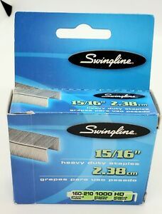 Swingline 35320 Heavy Duty 15/16&#034; Length Staples 1000 1 box