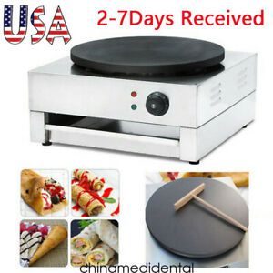 USA Commercial Electric Crepe Maker Pancake Machine Single Hotplate 110V