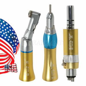 YABANGBANG Dental Low Speed Handpiece 4hole Air Motor Contra Angle Cone Kit VE