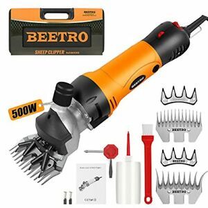500W Electric Professional Sheep Shears, 6 Speeds Sheep Clippers, with Extra Two