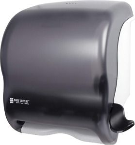 San Jamar T950TBK Element Lever Roll Towel Dispenser, Classic, Transparent Black