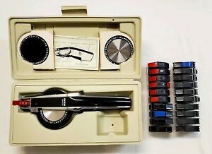 Vintage DYMO 1550 Label Maker Tapewriter Kit + 20 Vinyl Label Rolls