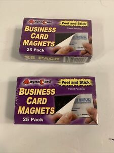 2-25 Flat Business Cards or Craft Magnets with Adhesive Backing