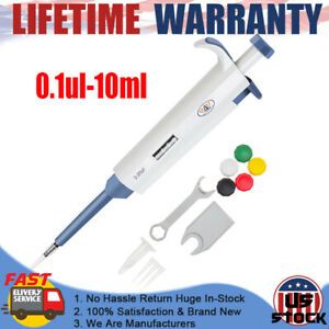 0.1ul-10ml Adjustable Single Channel Lab Micropipette Pipettors Pipette Pipetman