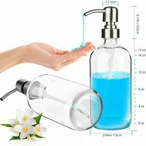 Kitchen transparent soap dispenser, great for essential oils Liquid soap