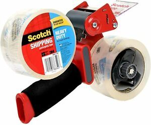 3M Scotch Tape Gun Dispenser with 2 Heavy Duty 3850 Shipping Packaging Rolls NEW