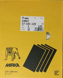 Mirka Abrasives 17-101-120 CARAT 9 x 11&#034;  SANDPAPER, 50-Sheet Package