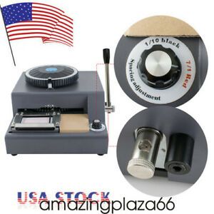 72 Character Letter Manual Embosser Stamping Machine PVC Credit Card DIY Maker