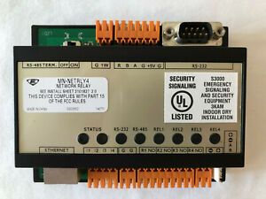 EDWARDS MN-NETRLY4 ETHERNET CONTROLLABLE MULTI I/O MODULE FIRE ALARM