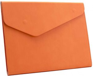 Enyuwlcm PU Leather A4 File Folder Document Holder Waterproof A4, Orange