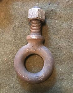 Vintage Large Eye Bolt 1” Heavy Duty Steampunk Repurpose Hanging Farmhouse USA