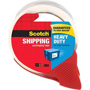 Scotch Heavy Duty Shipping Packaging Tape, 1.88&#034; x 54.6 Yards, 3&#034; Core, Clear, &amp;