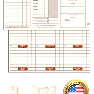 Weekly Employee Pocket Size Time Cards