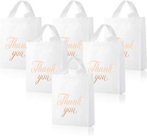 120 Pieces Thank You Merchandise Bags, 9 x 12 Inch Retail Shopping Goodie Bag...