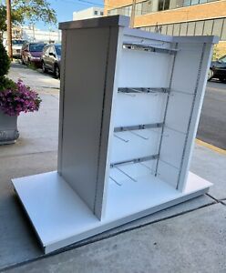 gondola display shelf commercial 360 stand all white product hook $200 OBO