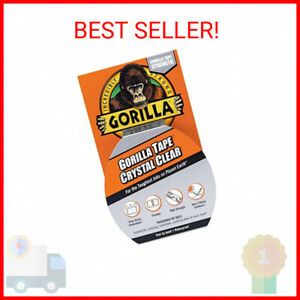 Gorilla Crystal Clear Repair Tape Patch Seal Underwater Hand Tear, 1.88in x  …