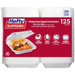 Hefty Supreme Foam 1 Compartment HLC (125 ct.)