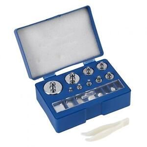 17Pcs 211.1g 10mg-100g Grams Precision Steel Calibration Weight Kit Set With