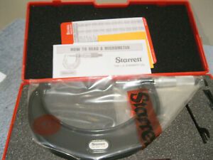 STARRETT436.1XRL-4 MICROMETER 3&#034;-4&#034; CARBIDE .001 MACHINIST TOOLS