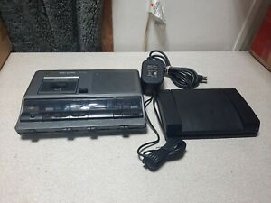 Sanyo Memo-Scriber TRC-6030 Micro Cassette Transcribing Machine with Foot Pedal