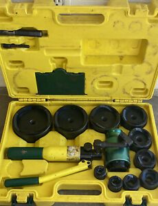 L.H. Dottie hydraulic knock out set up to 4&#034; dies