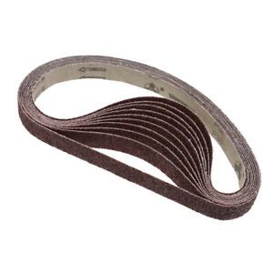 10x Parts of Abrasive Belts Belt Sanders - Red, 36 Grit