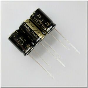 ELNA Cerafine series 100uF/25V audio electrolytic capacitors 10X16mm copper pin