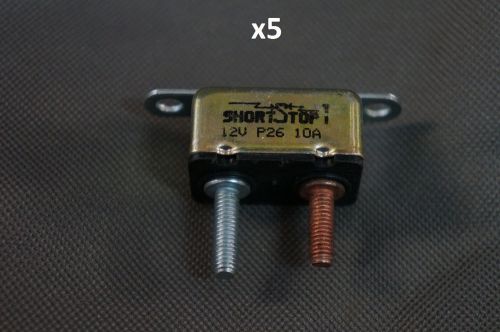 Bussmann Short Stop Type 1 Circuit Breaker 10 AMP 12 Volt Pack of 5