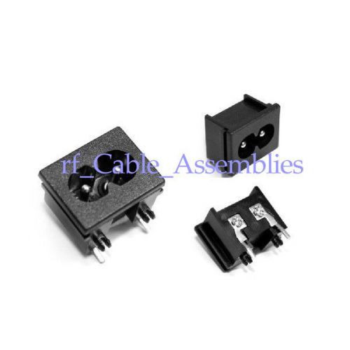 2 pin figure 8 type iec ac 250v 2.5a inlet plug power socket for electrical prod for sale