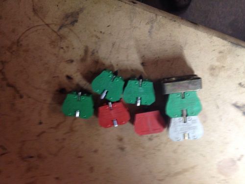 lot of used contact blocks