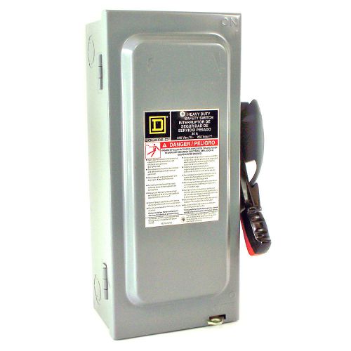 Square d single throw heavy duty safety switch disconnect 30 amp model h321n for sale