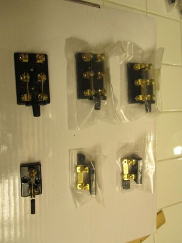 Lot of 3 dpdt knife switches and 3 spst knife switches for sale
