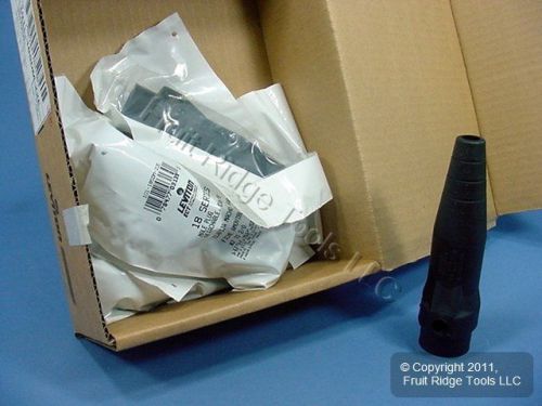 5 leviton black 18 series male cam plug connector insulating sleeves 18sdm-22e for sale