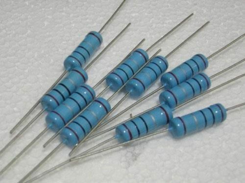 100 x through hole metal film resistors axial lead  1w 47 ohm 1% for sale