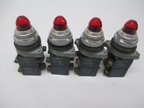 Lot 4 general electric ge cr2940u310 cr2940u301 pushbutton red 115v-ac d303716 for sale