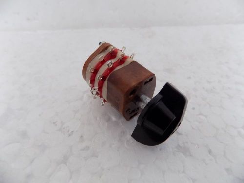 1x 3p4n &lt;military grade&gt; rotary switch 2 deck 4 pole 3 pos + handle ussr nos for sale