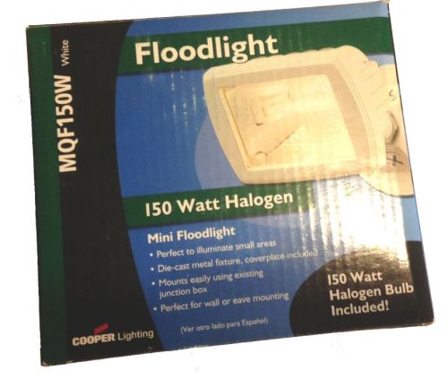 Cooper lighting mqf150w mini quartz halogen floodlight-150w white bulb included for sale